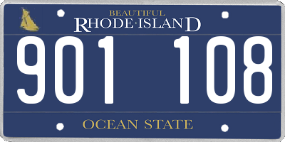 RI license plate 901108