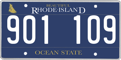 RI license plate 901109