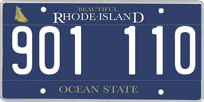 RI license plate 901110