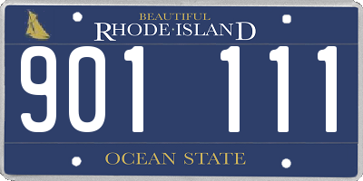 RI license plate 901111