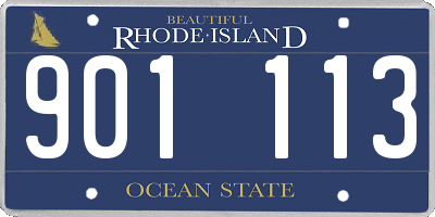 RI license plate 901113
