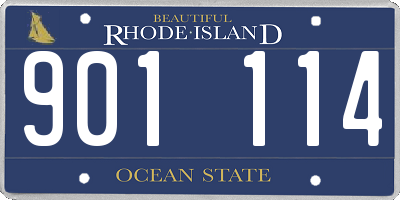 RI license plate 901114