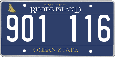 RI license plate 901116