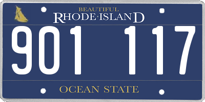 RI license plate 901117