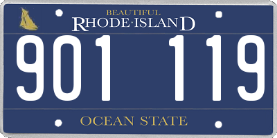 RI license plate 901119