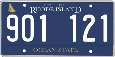 RI license plate 901121