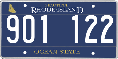 RI license plate 901122