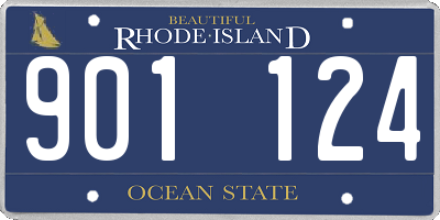 RI license plate 901124
