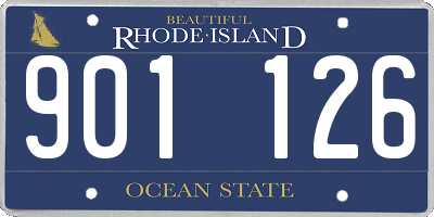 RI license plate 901126