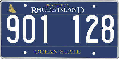 RI license plate 901128