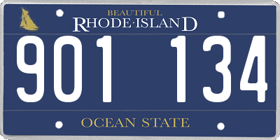 RI license plate 901134