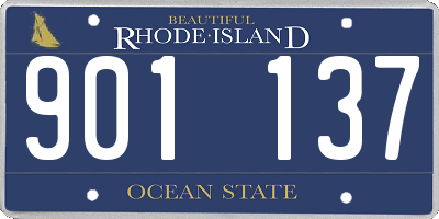 RI license plate 901137