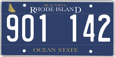 RI license plate 901142