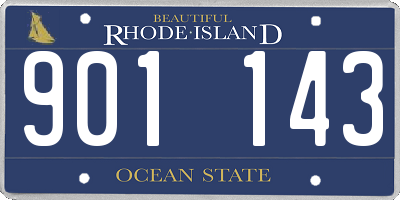 RI license plate 901143