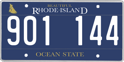 RI license plate 901144