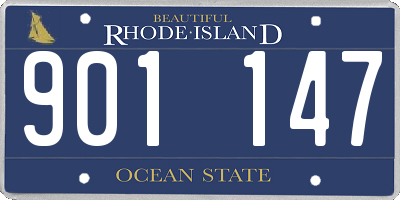 RI license plate 901147