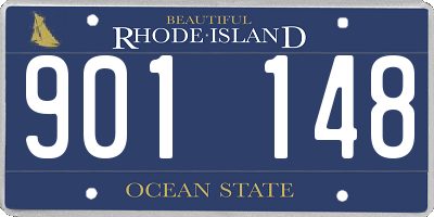 RI license plate 901148