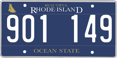 RI license plate 901149