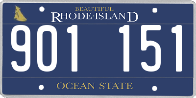 RI license plate 901151