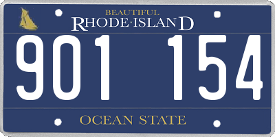RI license plate 901154