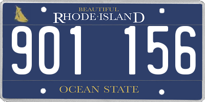 RI license plate 901156