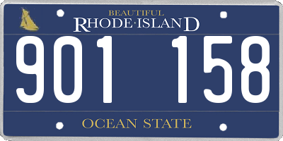 RI license plate 901158