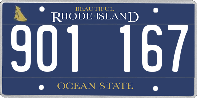 RI license plate 901167