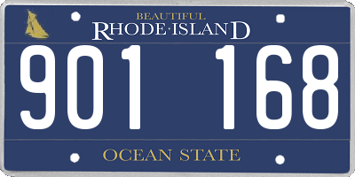 RI license plate 901168