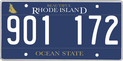 RI license plate 901172