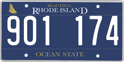 RI license plate 901174