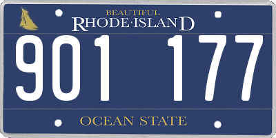 RI license plate 901177