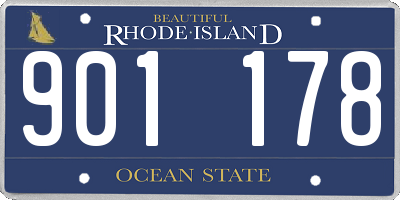 RI license plate 901178