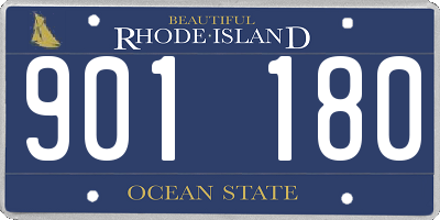 RI license plate 901180