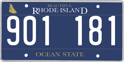 RI license plate 901181