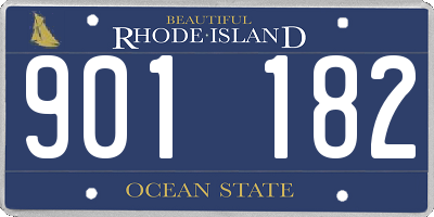 RI license plate 901182