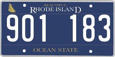 RI license plate 901183