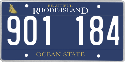 RI license plate 901184