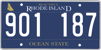 RI license plate 901187