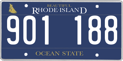 RI license plate 901188