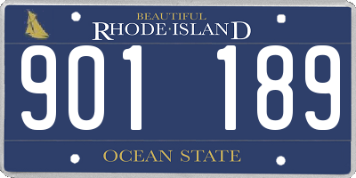 RI license plate 901189