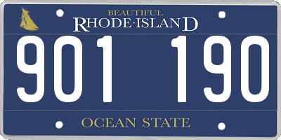 RI license plate 901190