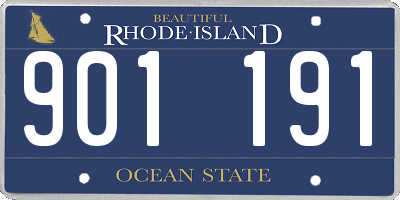 RI license plate 901191