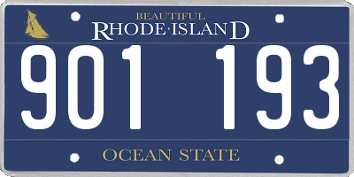 RI license plate 901193