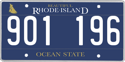 RI license plate 901196