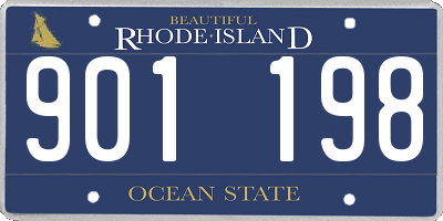 RI license plate 901198