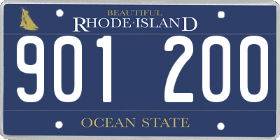 RI license plate 901200