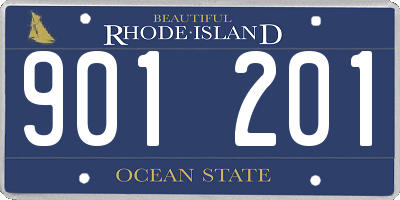 RI license plate 901201