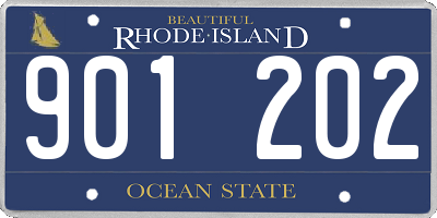 RI license plate 901202