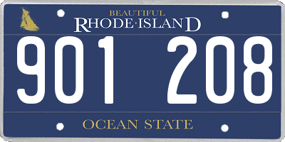 RI license plate 901208