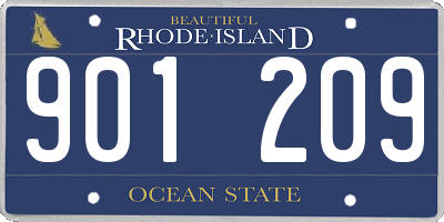 RI license plate 901209